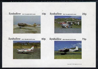 Eynhallow 1981 Light Aircraft #1 imperf,set of 4 values (10p to 75p) unmounted mint