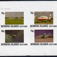 Bernera 1982 Aircraft #07 imperf,set of 4 values (10p to 75p) unmounted mint