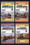 Tuvalu - Funafuti 1986 Locomotives #4 (Leaders of the World) set of 8 unmounted mint