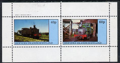 Bernera 1982 Steam Locos #08 perf,set of 2 values (40p & 60p) unmounted mint