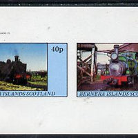 Bernera 1982 Steam Locos #08 imperf,set of 2 values (40p & 60p) unmounted mint