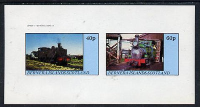 Bernera 1982 Steam Locos #08 imperf,set of 2 values (40p & 60p) unmounted mint