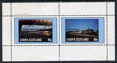 Staffa 1982 Modern Trains perf,set of 2 values (40p & 60p) unmounted mint