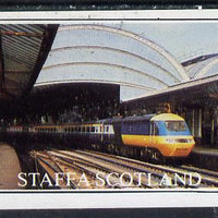 Staffa 1982 Modern Trains,imperf souvenir sheet (£1 value) unmounted mint