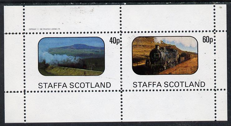 Staffa 1982 Steam Locos #07 perf,set of 2 values (40p & 60p) unmounted mint