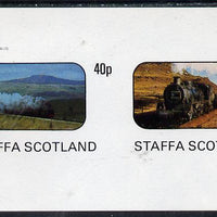 Staffa 1982 Steam Locos #07 imperf,set of 2 values (40p & 60p) unmounted mint