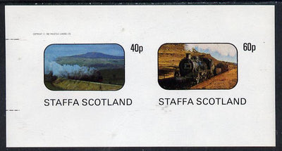 Staffa 1982 Steam Locos #07 imperf,set of 2 values (40p & 60p) unmounted mint