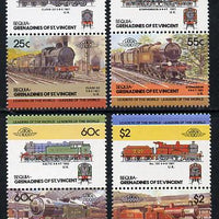 St Vincent - Bequia 1985 Locomotives #3 (Leaders of the World) set of 8 unmounted mint