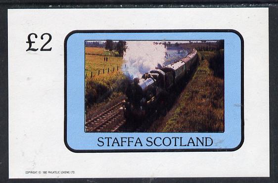 Staffa 1982 Steam Locos #07 imperf deluxe sheet (£2 value) unmounted mint