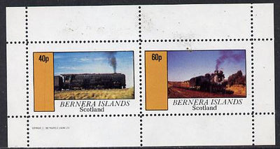 Bernera 1982 Steam Locos #09 perf,set of 2 values (40p & 60p) unmounted mint