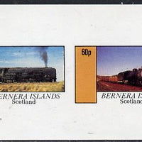 Bernera 1982 Steam Locos #09 imperf,set of 2 values (40p & 60p) unmounted mint