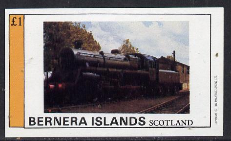 Bernera 1982 Steam Locos #09 imperf souvenir sheet (£1 value) unmounted mint