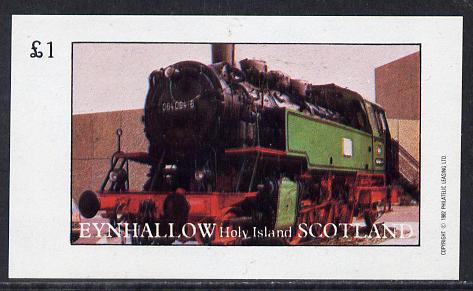Eynhallow 1982 Steam Locos #14 imperf souvenir sheet (£1 value) unmounted mint