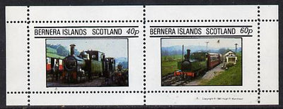 Bernera 1981 Steam Locos #01 perf,set of 2 values (40p & 60p) unmounted mint