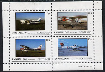 Eynhallow 1981 Light Aircraft #2 perf,set of 4 values (10p to 75p) unmounted mint