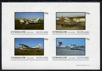Eynhallow 1981 Light Aircraft #2 imperf,set of 4 values (10p to 75p) unmounted mint