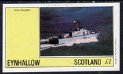 Eynhallow 1982 Warships #2 imperf souvenir sheet (£1 value) unmounted mint