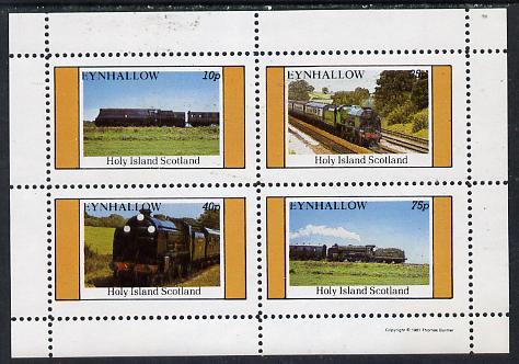 Eynhallow 1981 Steam Locos #04 perf,set of 4 values unmounted mint
