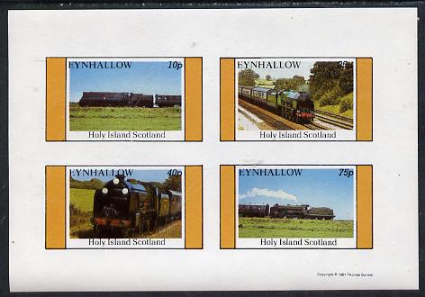 Eynhallow 1981 Steam Locos #04 imperf,set of 4 values unmounted mint