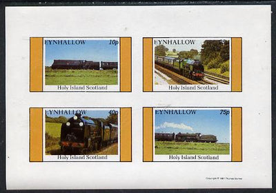 Eynhallow 1981 Steam Locos #04 imperf,set of 4 values unmounted mint