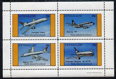 Eynhallow 1981 Airliners #2 perf,set of 4 values (10p to 75p) unmounted mint
