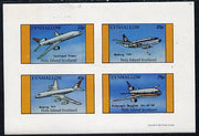 Eynhallow 1981 Airliners #2 imperf,set of 4 values (10p to 75p) unmounted mint