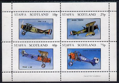 Staffa 1981 Bi-planes perf,set of 4 values (10p to 75p) unmounted mint