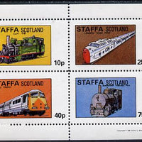 Staffa 1981 Locomotives #2 perf,set of 4 values unmounted mint