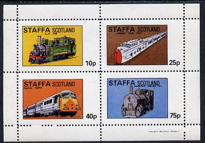 Staffa 1981 Locomotives #2 perf,set of 4 values unmounted mint
