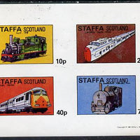 Staffa 1981 Locomotives #2 imperf,set of 4 values unmounted mint