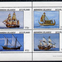 Bernera 1981 Early Sailing Ships (HMS Beagle, Dhow, etc) perf,set of 4 values (10p to 75p) unmounted mint