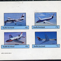 Staffa 1982 Aircraft #6 imperf set of 4 values unmounted mint