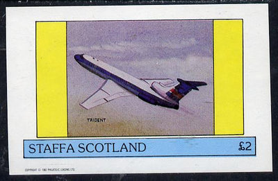 Staffa 1982 Aircraft #6 imperf deluxe sheet (£2 value) unmounted mint