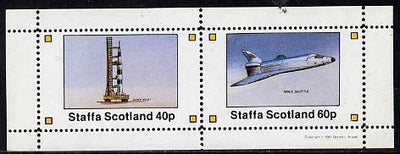 Staffa 1981 Space (Launch Rocket & Shuttle) perf,set of 2 values (40p & 60p) unmounted mint