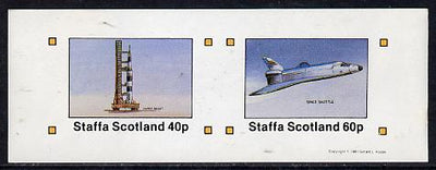 Staffa 1981 Space (Launch Rocket & Shuttle) imperf,set of 2 values (40p & 60p) unmounted mint