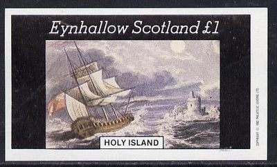 Eynhallow 1982 Paintings of Ships imperf souvenir sheet (£1 value) unmounted mint