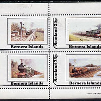 Bernera 1981 Steam Locos #03 perf,set of 4 values (10p to 75p) unmounted mint