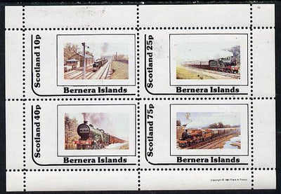 Bernera 1981 Steam Locos #03 perf,set of 4 values (10p to 75p) unmounted mint
