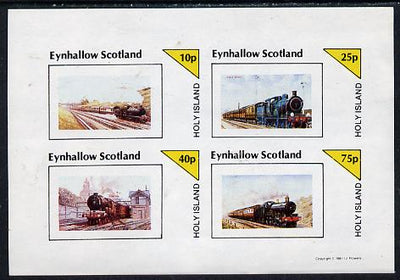 Eynhallow 1981 Steam Locos #05 imperf,set of 4 values unmounted mint