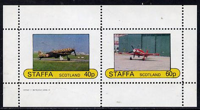 Staffa 1982 WW2 Aircraft #4 perf,set of 2 values unmounted mint