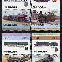 Tuvalu - Nui 1984 Locomotives #1 (Leaders of the World) set of 8 unmounted mint