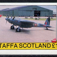 Staffa 1982 WW2 Aircraft #4 imperf souvenir sheet (£1 value) unmounted mint