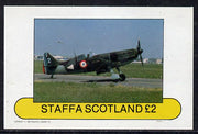 Staffa 1982 WW2 Aircraft #4 imperf deluxe sheet (£2 value) unmounted mint