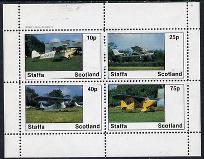 Staffa 1982 Light Aircraft #2 perf,set of 4 values unmounted mint