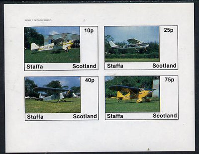 Staffa 1982 Light Aircraft #2 imperf,set of 4 values unmounted mint