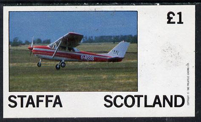 Staffa 1982 Light Aircraft #2 imperf souvenir sheet (£1 value) unmounted mint