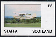 Staffa 1982 Light Aircraft #2 imperf deluxe sheet (£2 value) unmounted mint