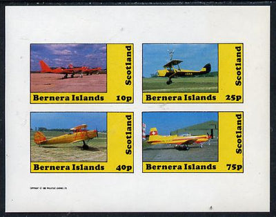 Bernera 1982 Aircraft #08 imperf,set of 4 values (10p to 75p) unmounted mint