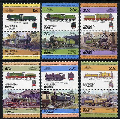 Tuvalu - Nanumea 1984 Locomotives #1 (Leaders of the World) set of 12 unmounted mint