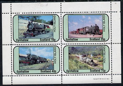 Eynhallow 1981 Steam Locos #06 perf,set of 4 values unmounted mint